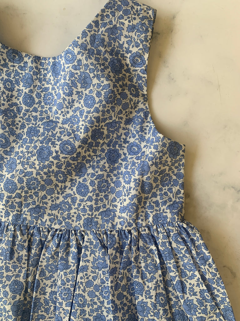 Liberty Blue and white Floral Dress - Love Sam