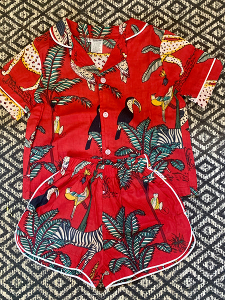 Red Jungle Pyjamas - Love Sam