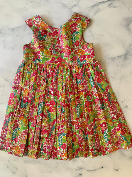 Liberty Margaret Annie Dress Pinks and Green - Love Sam