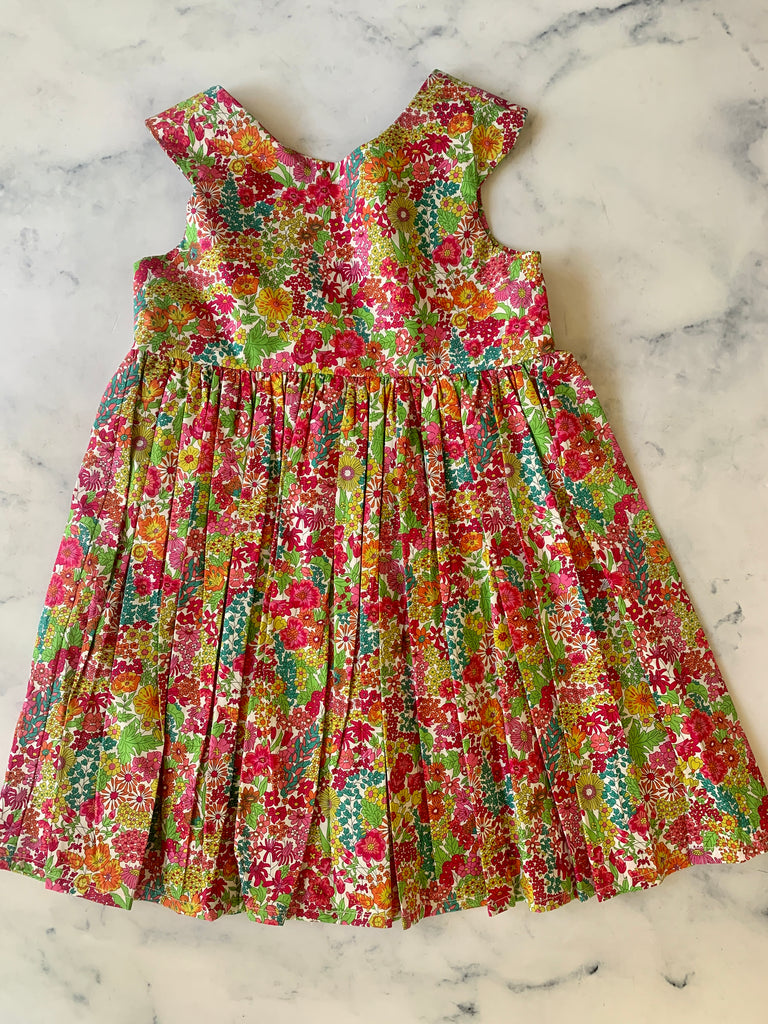 Liberty Margaret Annie Dress Pinks and Green - Love Sam