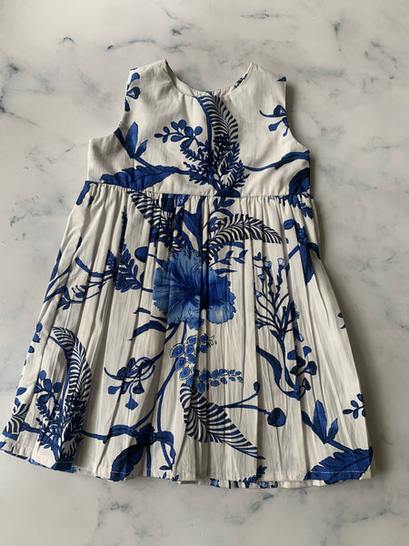 Indigo Blue and white  Baby Dress - Love Sam