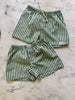 Green stripe white peter pan collar - Love Sam