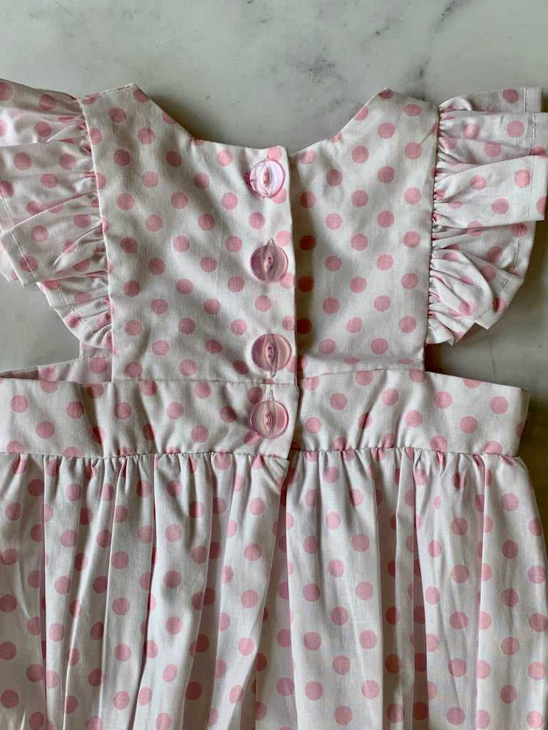 Pink Polka Dot Romper - Love Sam