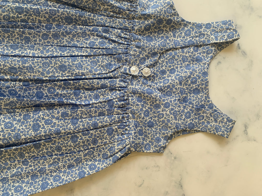 Liberty Blue and white Floral Dress - Love Sam