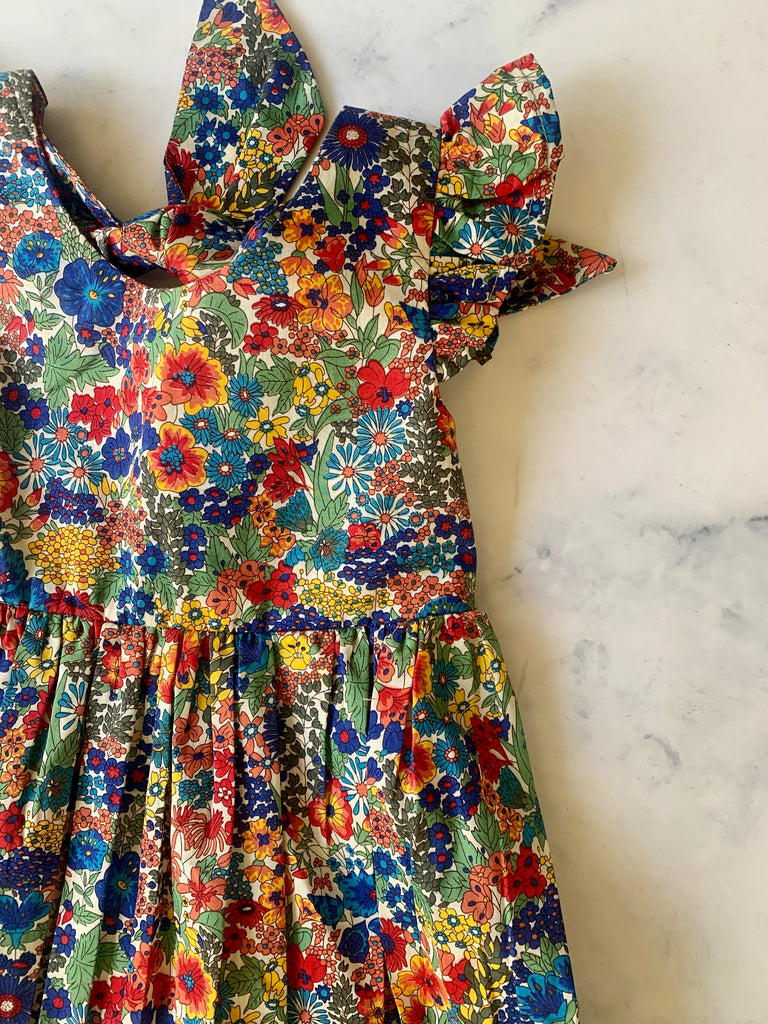 Liberty of London Margaret Annie Dress  Blue and yellows - Love Sam