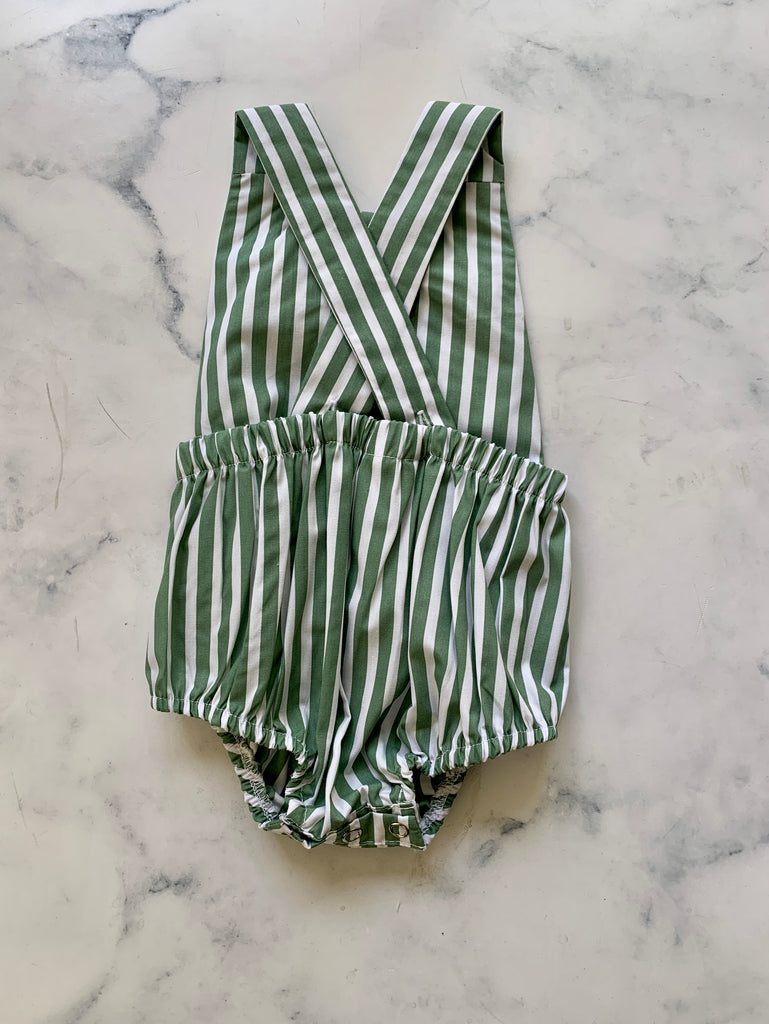 Green Stripe romper - Love Sam