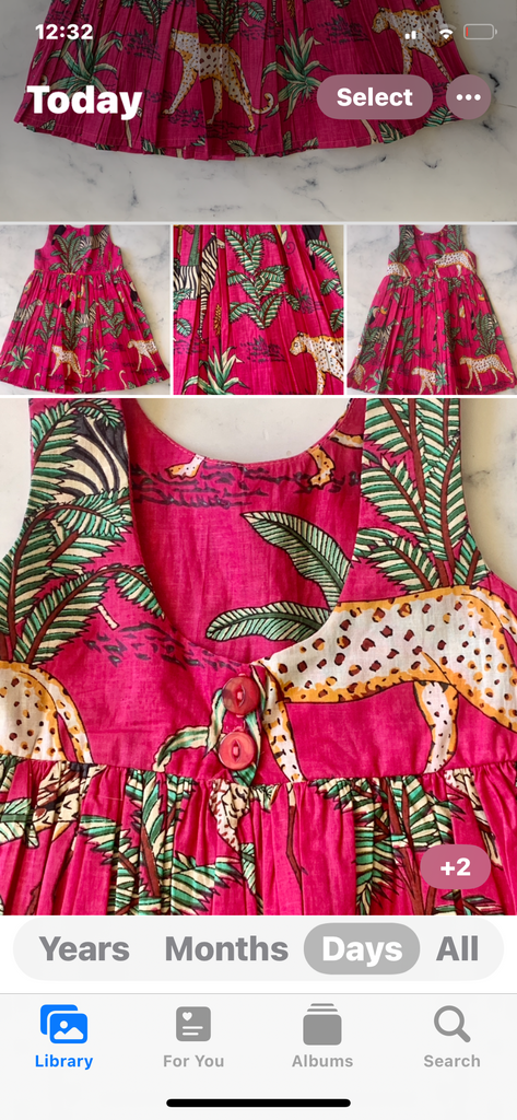 Pink Tropical Indian Cotton Dress - Love Sam