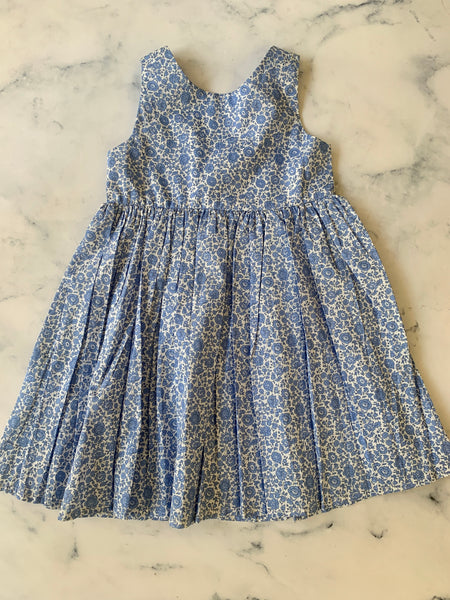 Liberty Blue and white Floral Dress - Love Sam