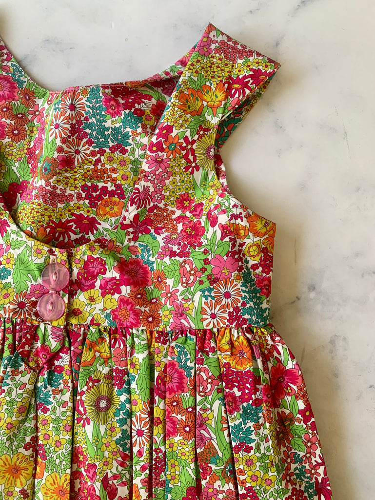 Liberty Margaret Annie Dress Pinks and Green - Love Sam