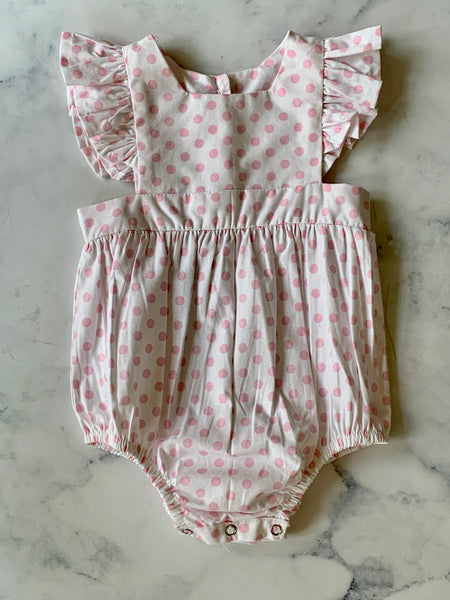 Pink Polka Dot Romper - Love Sam