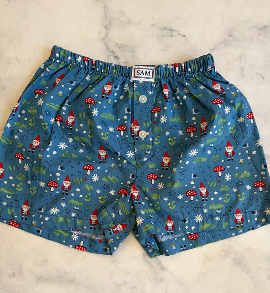 Christmas Boys Boxers Blue Gnome - Love Sam