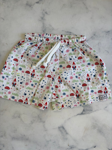 Christmas girls sleep shorts white gnome - Love Sam