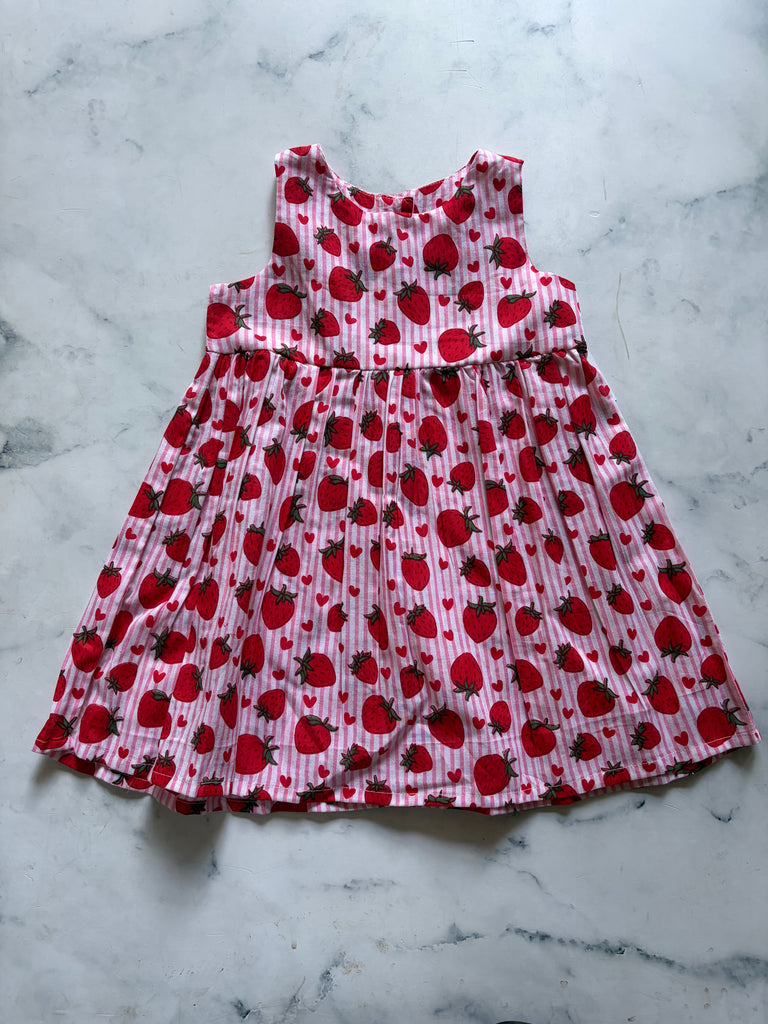 Strawberry and Hearts Baby Dress - Love Sam
