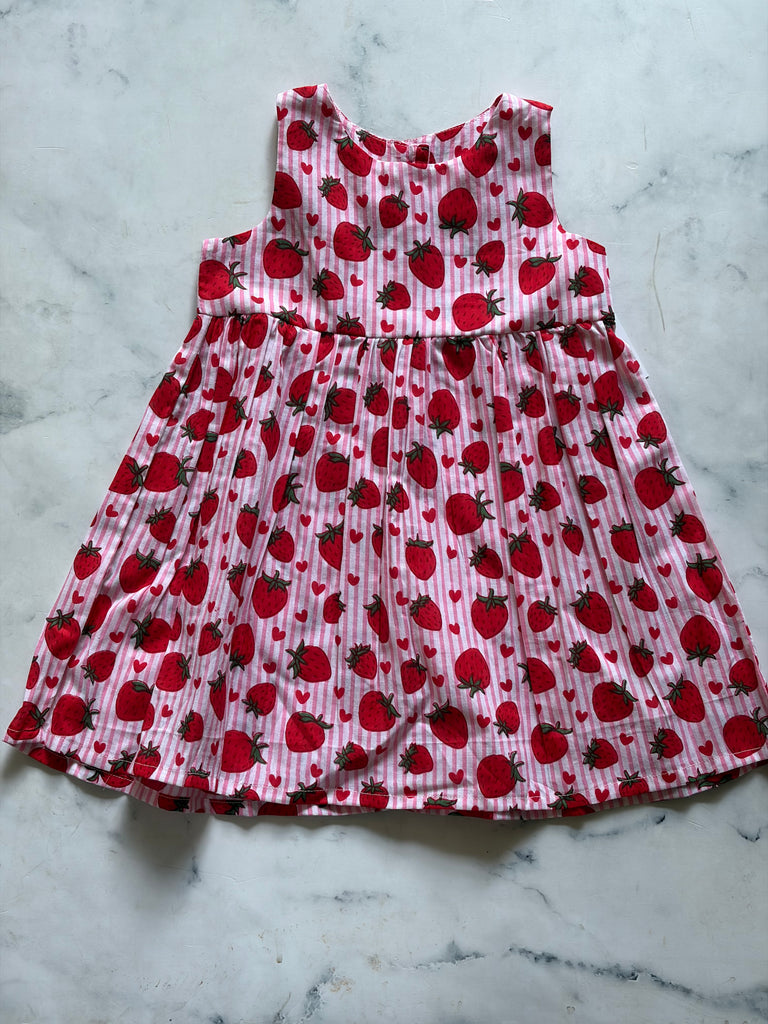Strawberry and Hearts Baby Dress - Love Sam