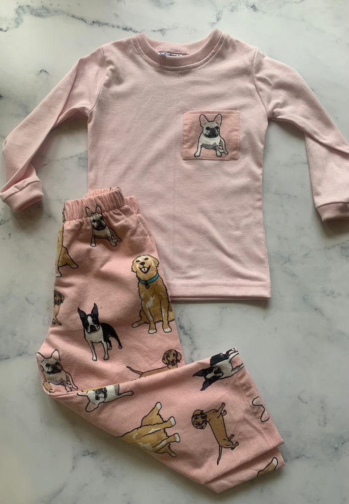 Pink Dog Pyjamas - Love Sam