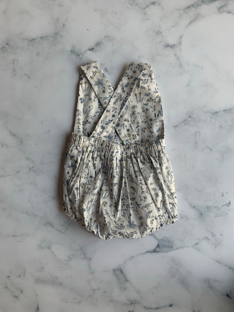 Liberty Theo Romper Blue - Love Sam